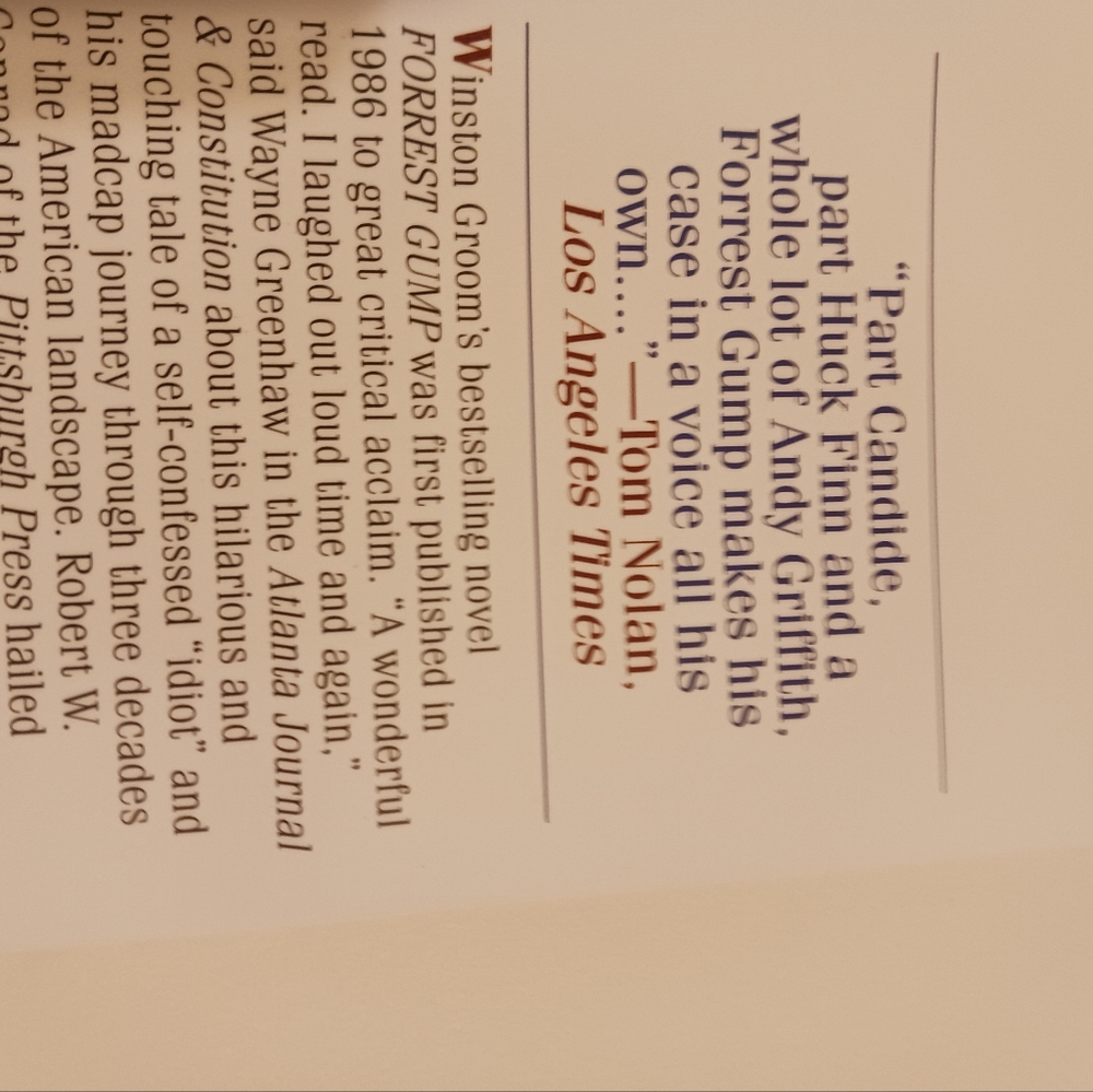 Forest Gump Book - Picture 4 of 7